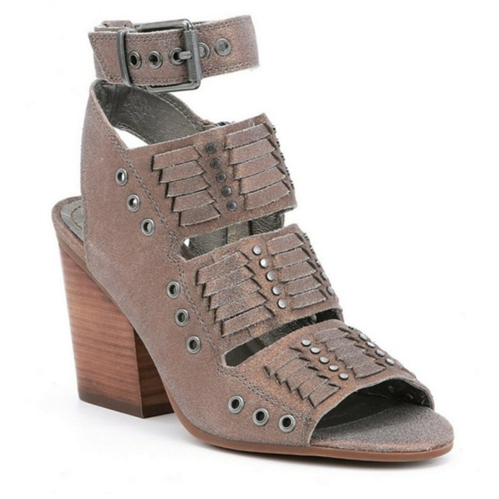 Latigo Alanis metallic woven studded tall gladiator leather sandals size 10‎